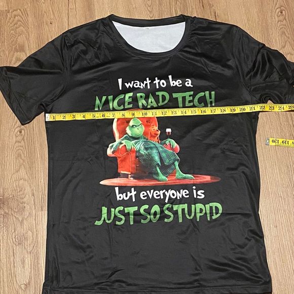 The Grinch Nice Rad Tech Black t-shirt Men's XXL - Picture 6 of 7